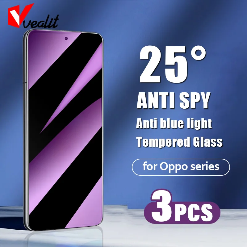 

1-3pcs Anti Spy Anti Blue Light Screen Protector for OPPO A58 A57 A56 A54 A55 A52 A53 A72 A35 A36 A95 A96 A97 K11X Privacy Glass