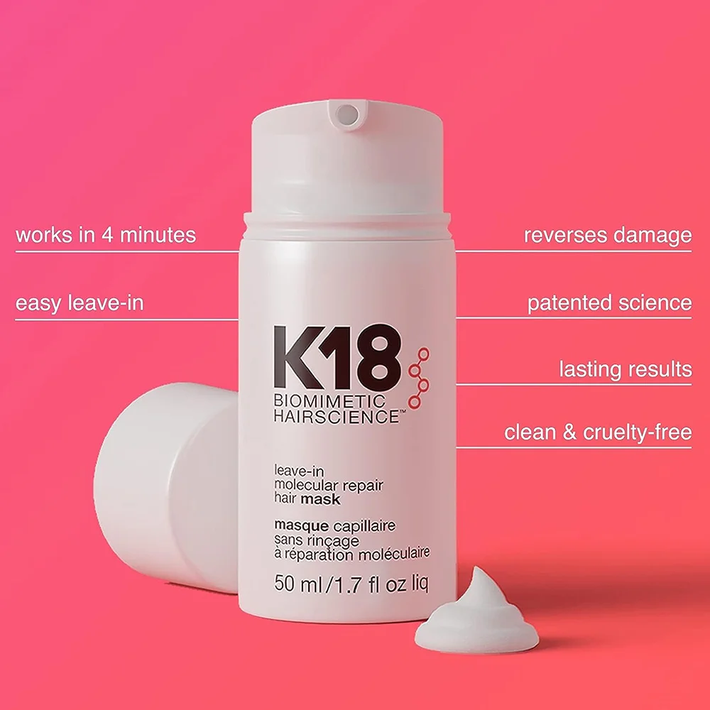 K18 masker reparasi molekul, perawatan anti-rambut rontok, perbaikan dalam Keratin, masker pemulihan kerusakan rambut lembut, 50ml