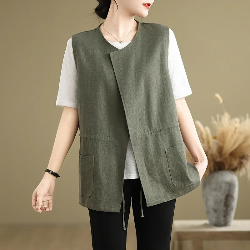 

Spring Summer New Loose Versatile oulder Bared Vest Top Women plus Size Large Slimming Casual Faion Commute Sle round Ne