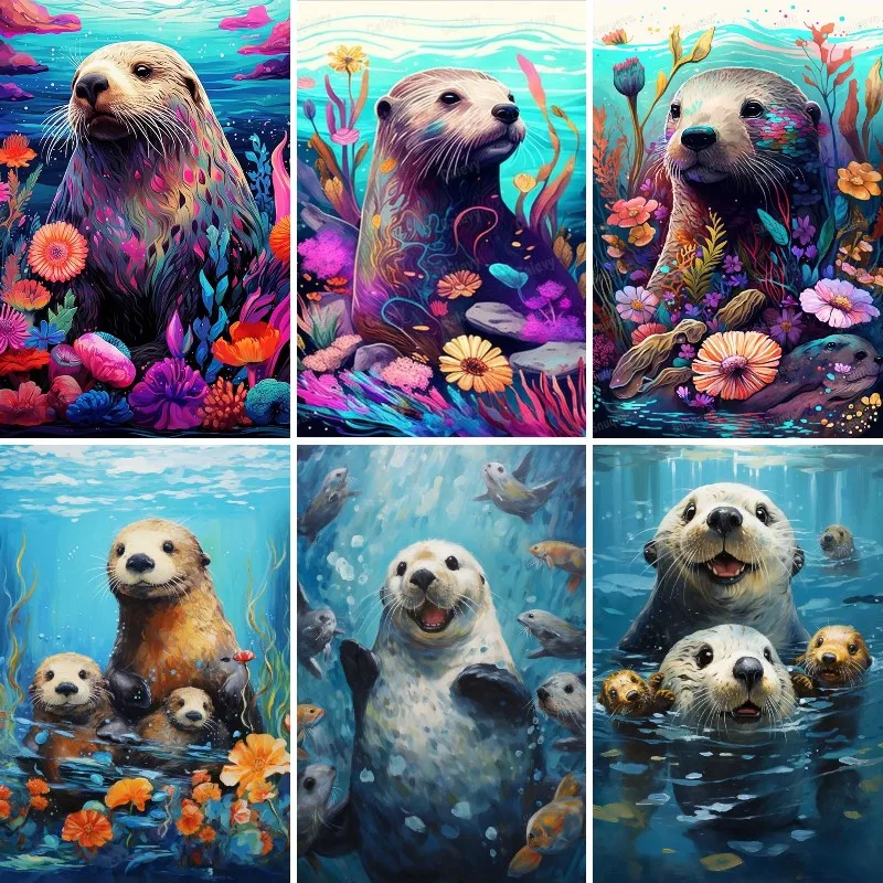 

Алмазная картина, дикие животные, морские выды для взрослых, домашний декор, полная дрель, наборы алмазной живописи по номерам, искусство драгоценных камней