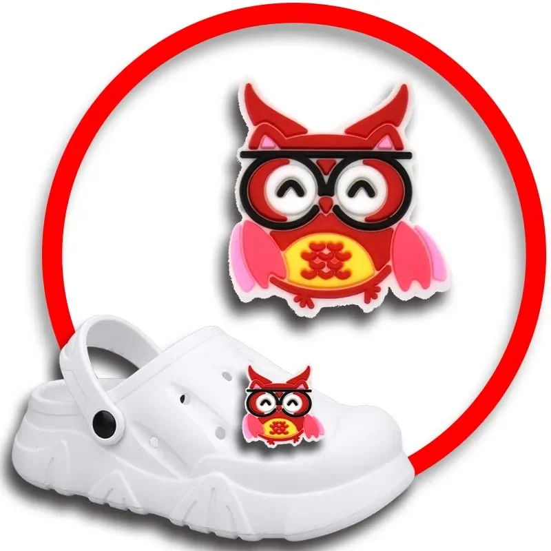 Schoenen Kleur Uil Schoen Bedels Voor Crocs Sandalen Vrouwen Klompen Pinnen Schoen Decoraties Accessoire Mannen Badges Kids Schoenen Accessoires