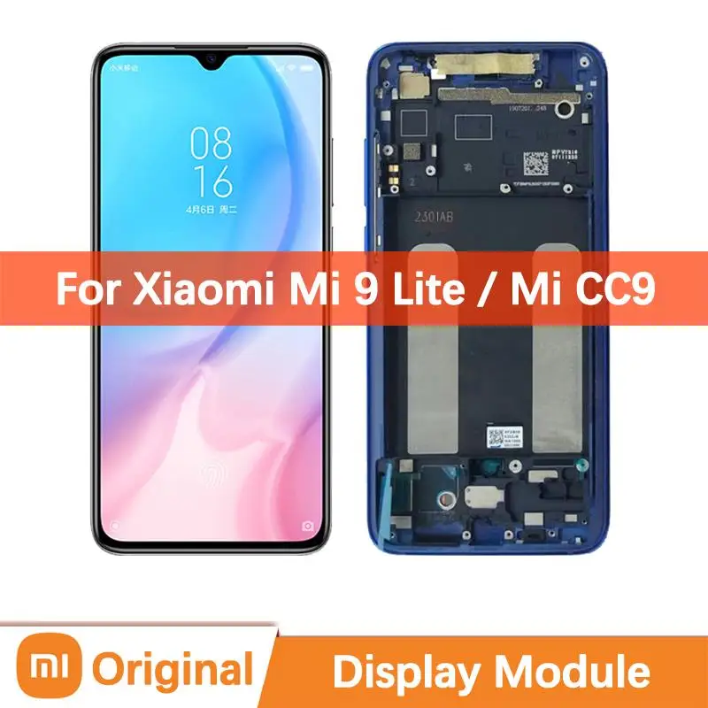 

6.39" Original AMOLED Display For Xiaomi CC9 Screen Touch Panel Screen Digitizer Replacement M1904F3BG Xiaomi Mi 9 Lite Assembly