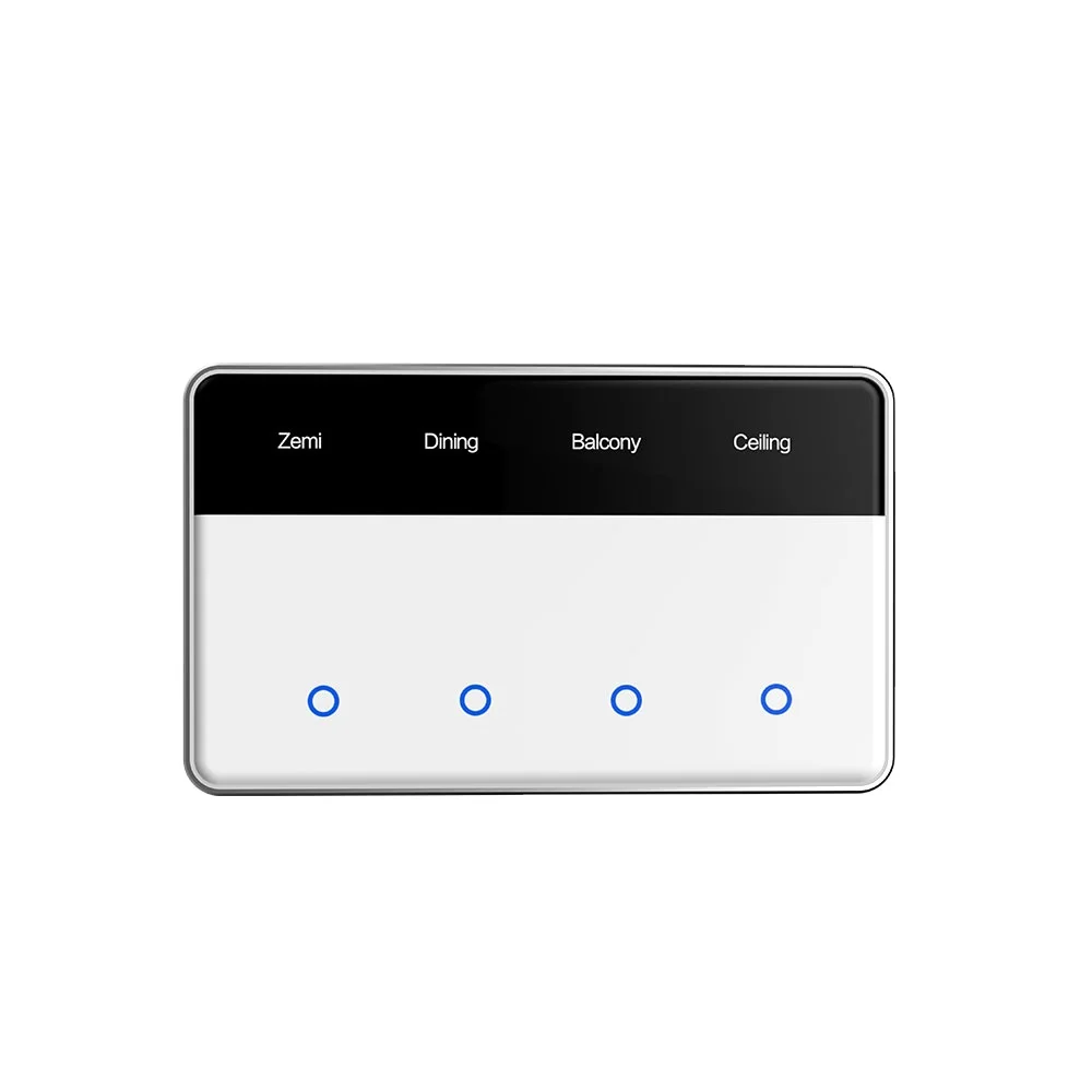 Zemismart DIY Name Horizontal Smart Display Screen Light Touch Switch Works   Zigbee Smart Life Alexa Google Home-16A Max.
