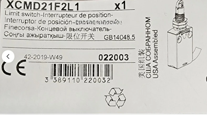 

Brand New Original Limit switch for XCMD21F2L1 XCMD2115L1 XCMD2145L1 XCMD2102L2 XCMN2102L1 XCMD2118L1 XCMD2117L1 Fast delivery