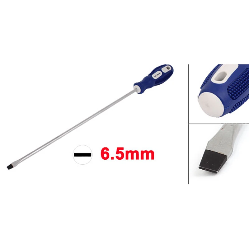 1pc 6/6.5mm Magnetic Tip Cross Flat Head Slotted Phillips Screwdriver 12inch Long Shank Long Shaft Screw Driver Repair Hand Tool