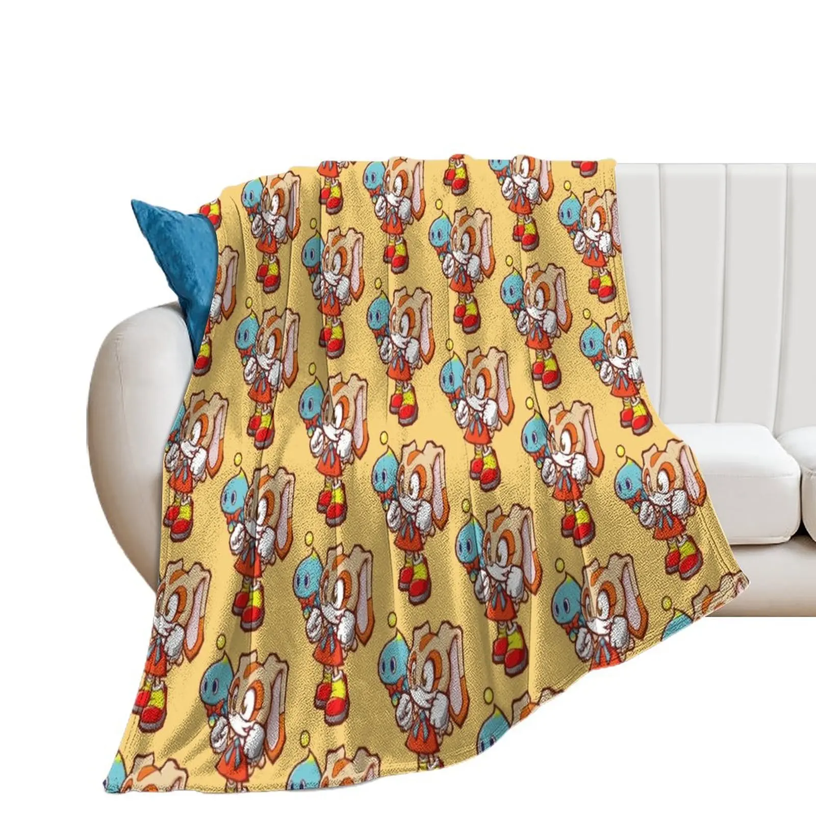 Sonic Battle - Cream The Rabbit Throw Blanket Luxury Designer Designers Blankets