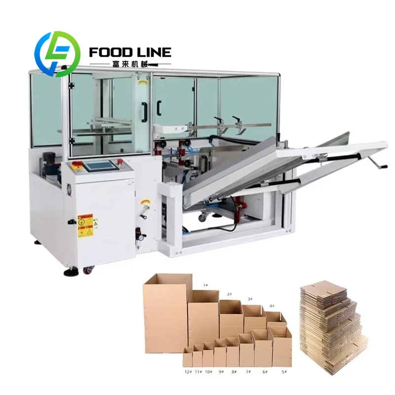 Carton Case Erector Machine Dedicated For Express Logistics Fast Box Preparing To Support Peak Order Packaging Distribution Work