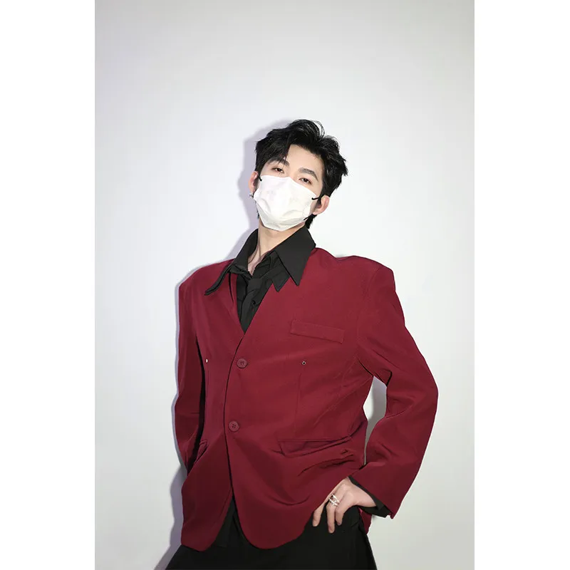 

Bazer men 2025 Autumn new Fashionable men's round-neck suit jacket High-quality men's coat Banquet Dress