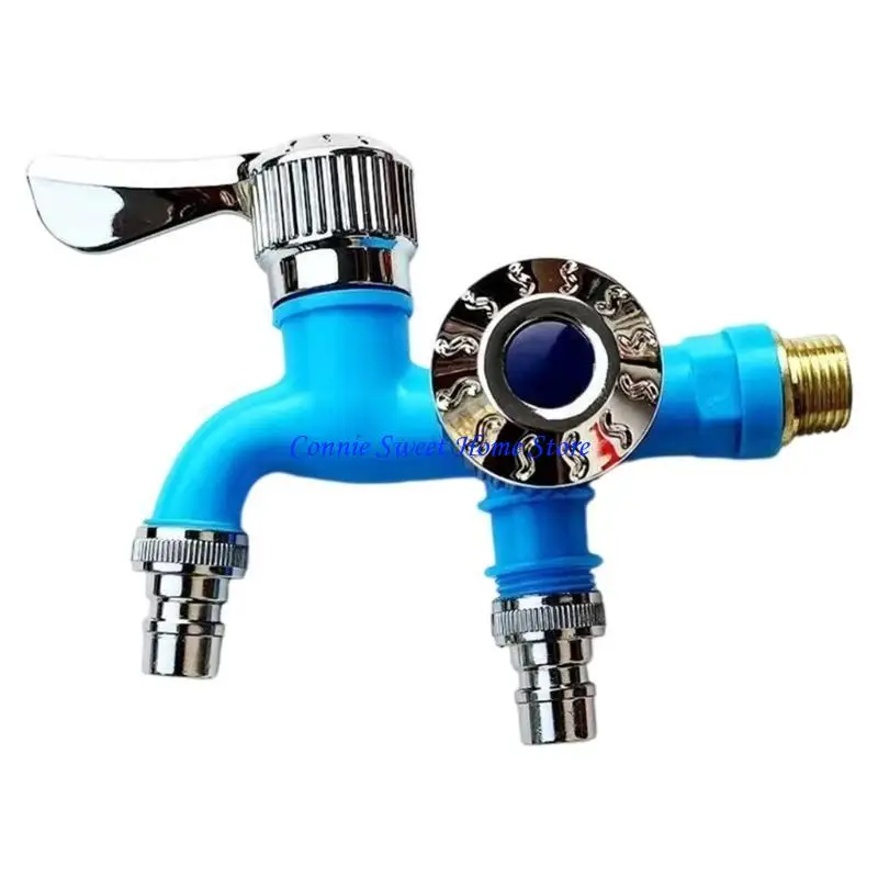 

LXAF High Strength Plastic Not Freeze Water Tap Adjustable Flows Design Universal Simple Installation for Washing Machines