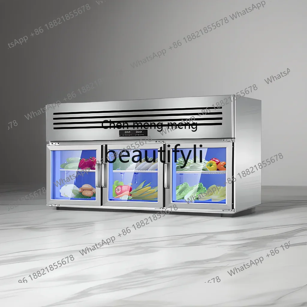 

Z189 Wall-mounted refrigerator Wall-mounted freezing and fresh-keeping refrigerator Stainless steel child and mother cabinet con