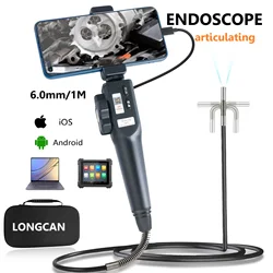6.0MM cable connect1080 HD Automotive Industrial Endoscope with Light Autofocus Endoscope Inspection Camera Lens for IMG & Video