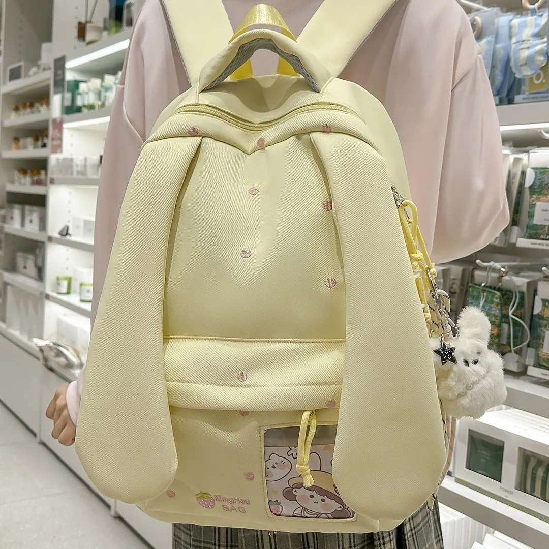 cute-rabbit-ear-backpack-elementary-school-3-6-grade-travel-dual-shoulder-bag-high-aesthetic-value-girl-heart