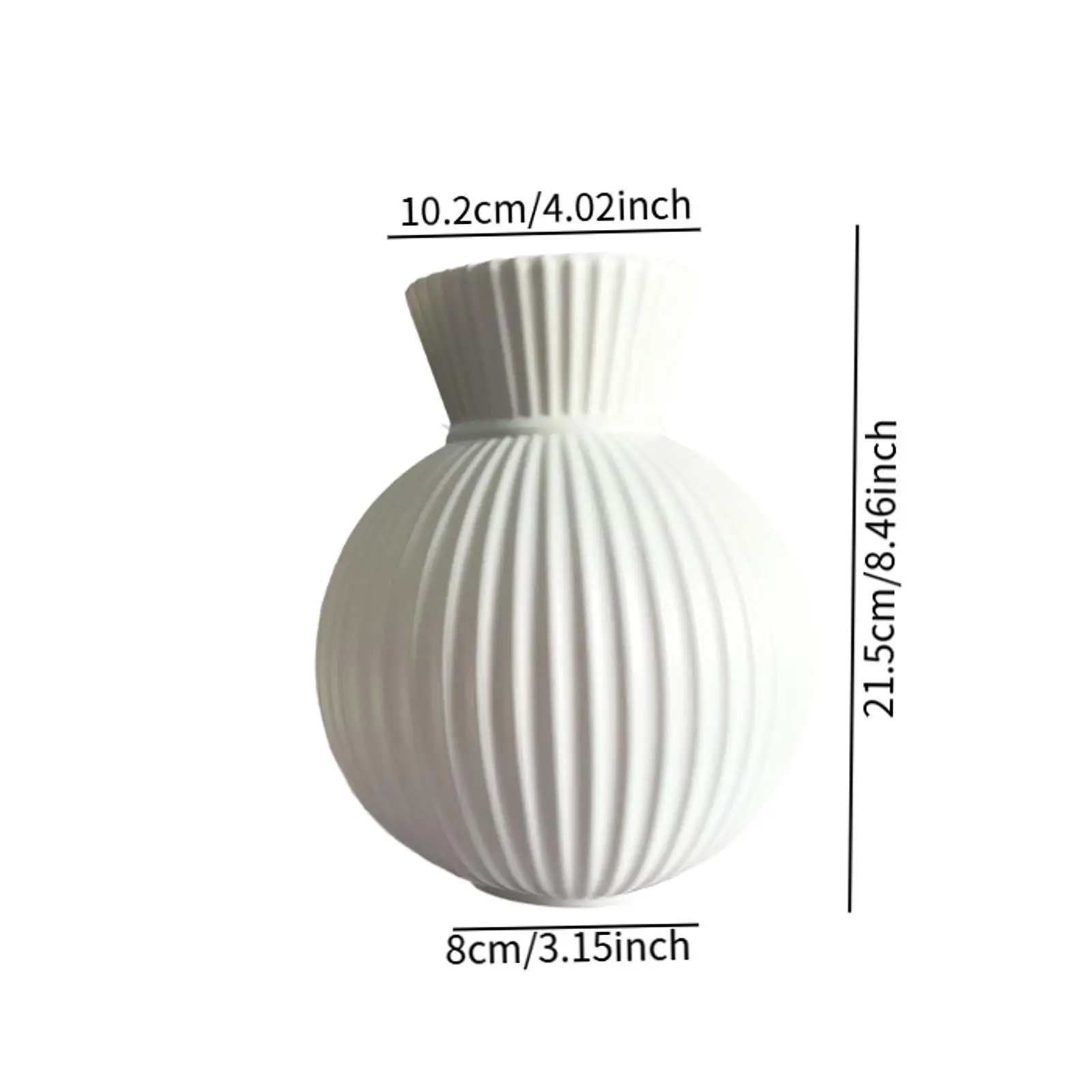 Decorative Plastic Flower Vase Compact Table Centerpiece Modern Aesthetic for Home Decoration Dining Table