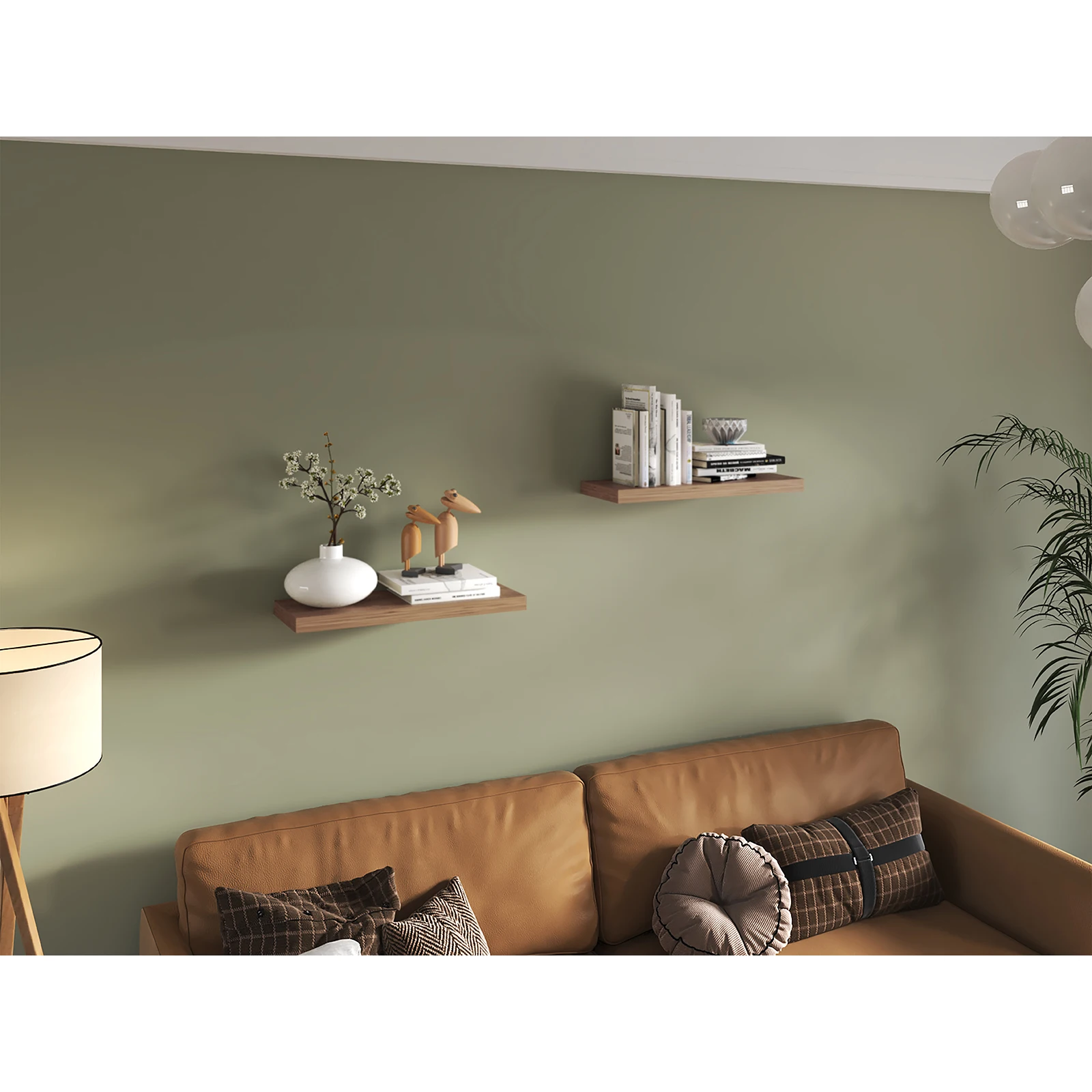 Moving Shelf 2-piece wall-mounted book storage rack for bedroom and bathroom decor