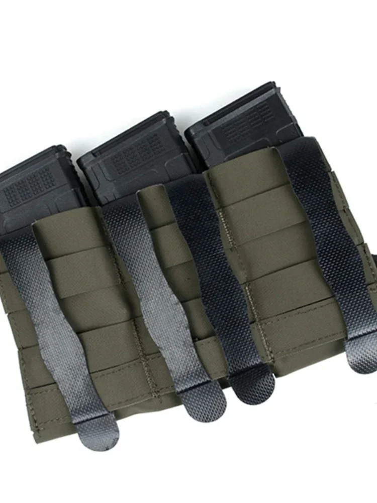 Tactical Triple Magazine Pouch M4 Vest Molle Front Plate Panel Flap Detachable Mag Bag Hunting Accessories 3599