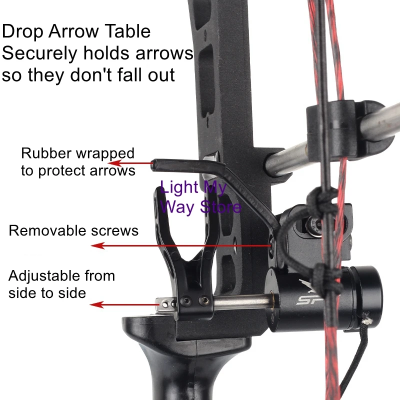 

Competitive archery competition accessories, arrow table, composite pulley, bow and arrow falling from the arrow table