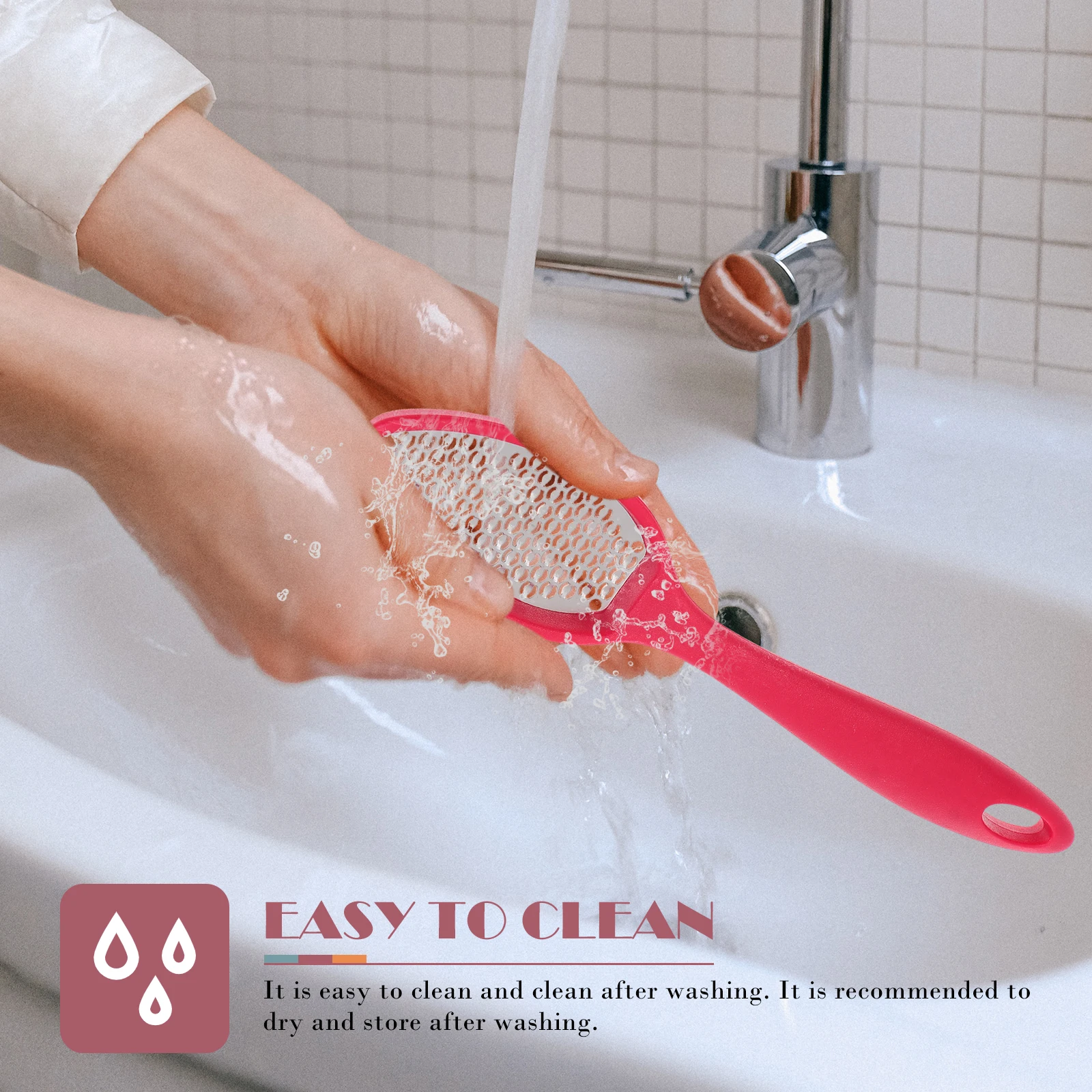 Râpe à pied en métal, outil de pédicure, dissolvant de callosités, lime à pied ergonomique, conception confortable, dissolvant de peau morte sûr pour les talons, 2 pièces