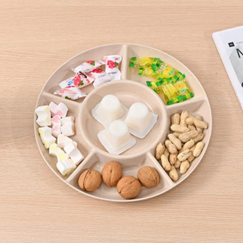 1pc Round serving plates, petal-shaped platters, snack serving plates, cheese, appetizers, fruits, vegetables, nuts serving