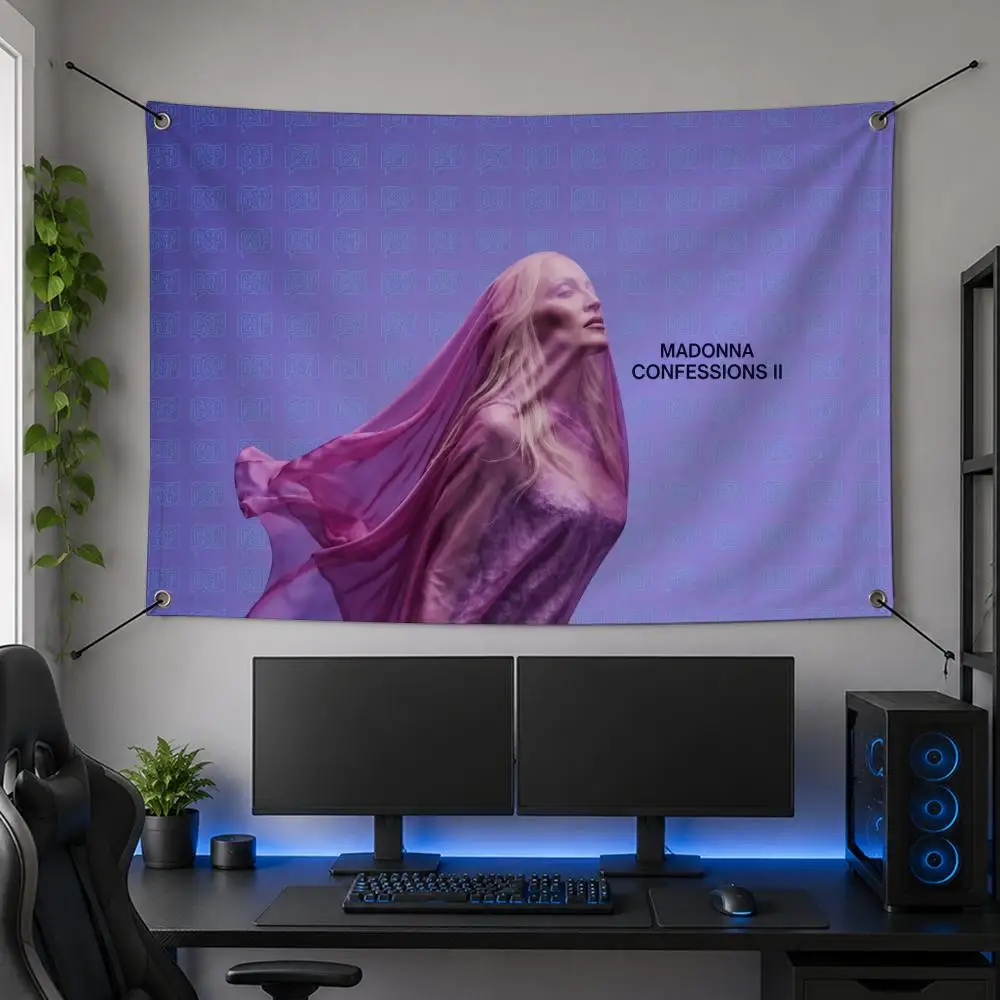 Music M-Madonna Confessions II Flags Flag Banner for Bedroom Dorm Party Home Living Room Game Room Gift