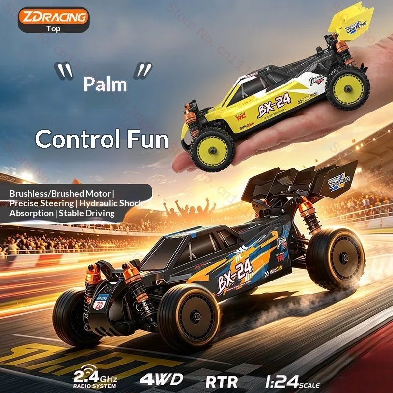 ZD Racing 1:24 Bx-24 6 Channel 2s 500mah 4wd Brushless Competition Off-Road Vehicle Rc Remote Control Simulation Climbing RTR Rc