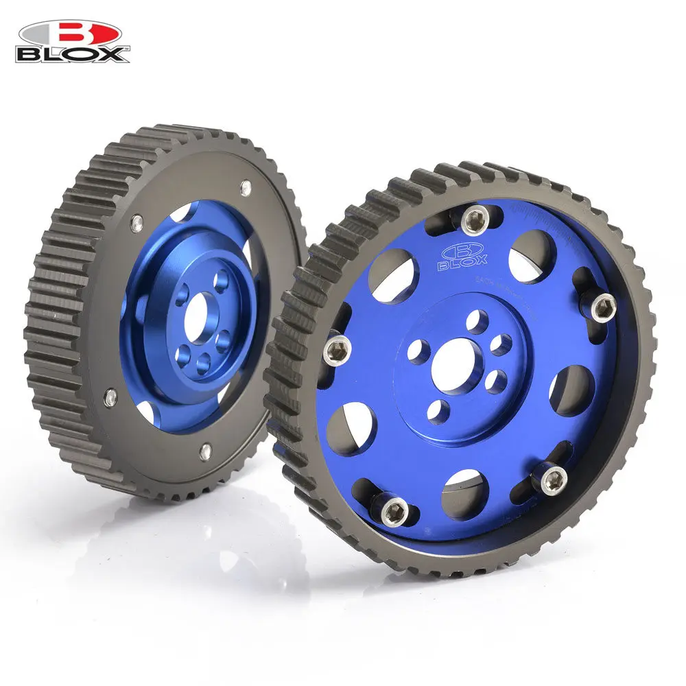 BLOX 2pcs Adjustable Cam Gear Alloy Timing Gear For Nissan CA18DE(T) Engine Inlet and Exhaust Cam Pullys Gears EP-CG180DET-BL