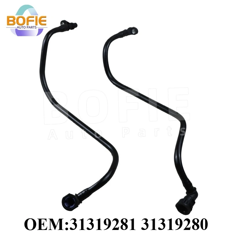 

2Pcs OEM 31319281 31319280 Automobiles Engines Hose Transmission Radiator Oil Pipe For Volvo S80 V60 S60 XC60