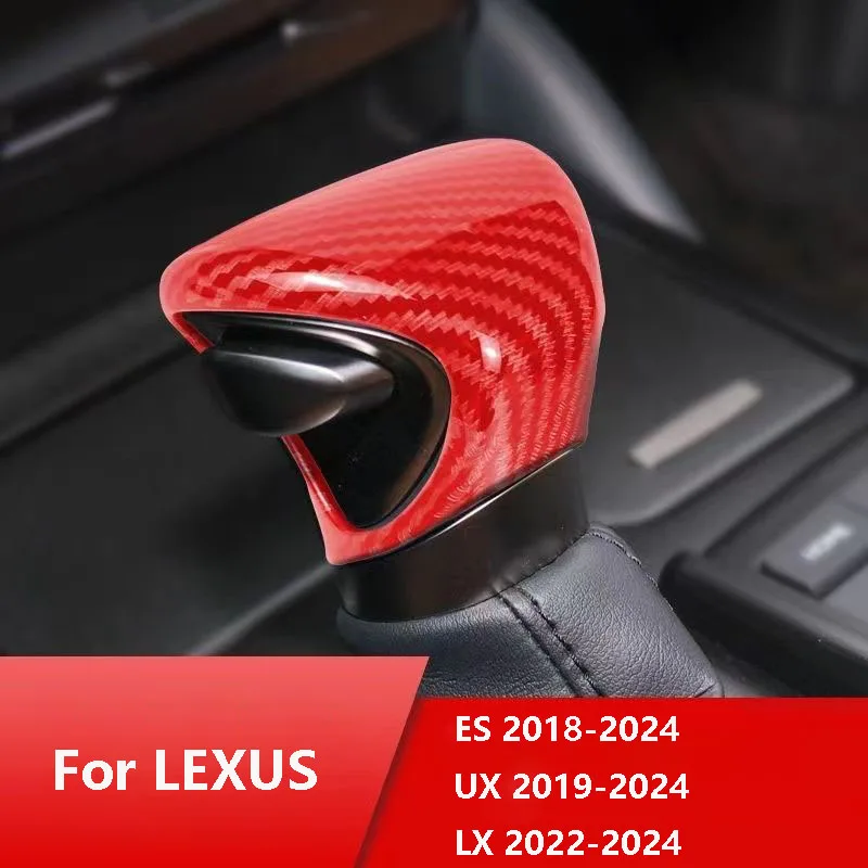 Koolstofvezel ABS Auto Pookknop Cover Protector Onderdelen Trim Voor LEXUS ES UX LX Interieur Accessoires Auto