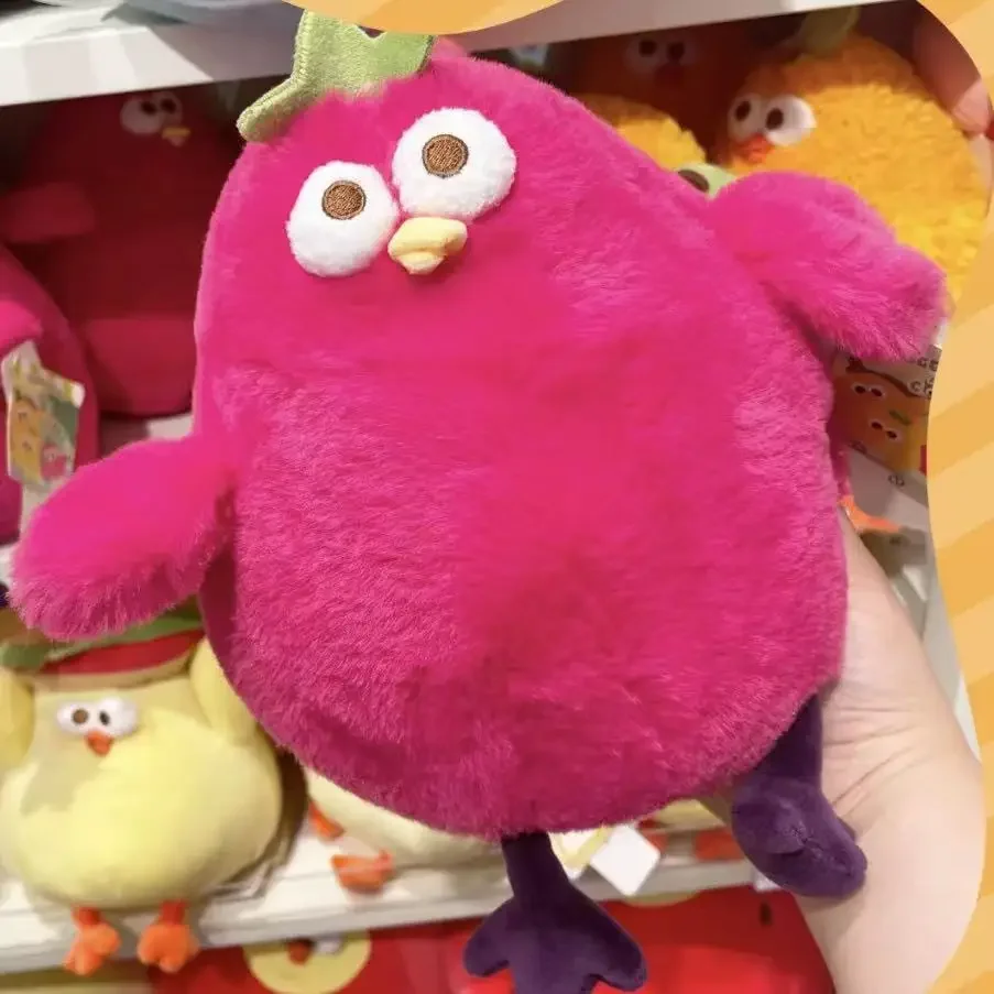 25/30cm Najnowsza pluszowa lalka w kształcie bakłażana, kurczaka i gitary, ręcznie robiona, kreskówkowa, anime, urocza poduszka, prezent urodzinowy dla dzieci.