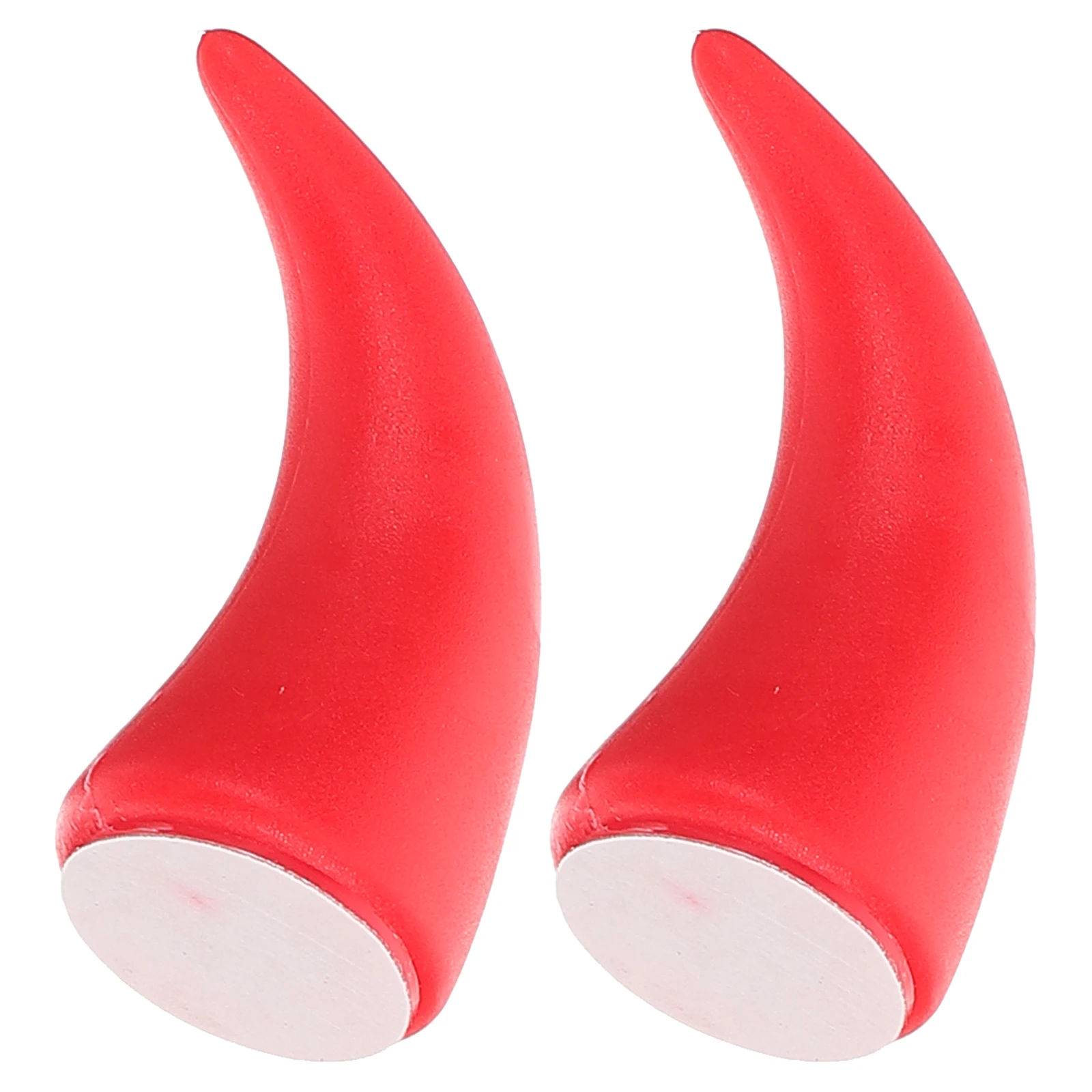 

2 Pcs Calf Horns Motorcycle Decoration Durable Sticker Easy Installation Halloween Ornament Stylish Accessories