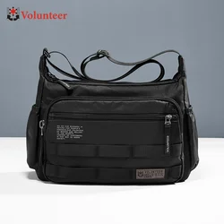 VOLUNTEER Men's Crossbody Shoulder Bag Multipurpose Laptop Messenger Bag Casual Oxford Commuter Lightweight Sling Bags 1829-06