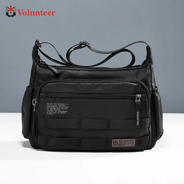 Torba męska na ramię VOLUNTEER, uniwersalna torba na laptopa, codzienna torba listonoszka z tkaniny Oxford, lekka torba sling, model 1829-06