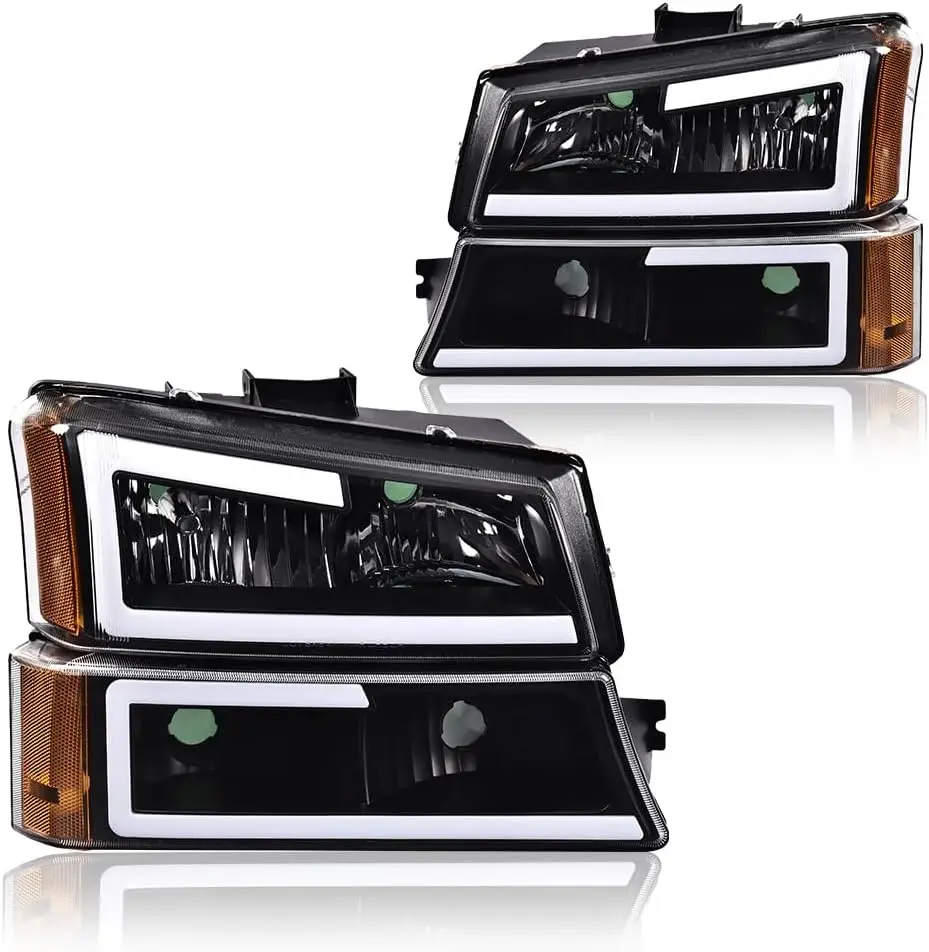 

Светодиодные фары в сборе, совместимые с Chevy Silverado 1500 2500 3500 HD 2003-2006, подходят для Avalanche 1500 2500 03-06 (подходят для моделей с