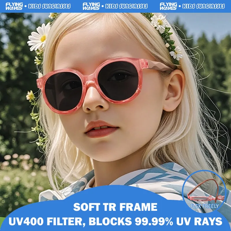 AliExpress NONE Dual-Color Kids Polarized Sunglasses UV400 Eyeglasses Flexible TR Frame Stylish Eyewear for Boys Girls Cycling Fishing Travel