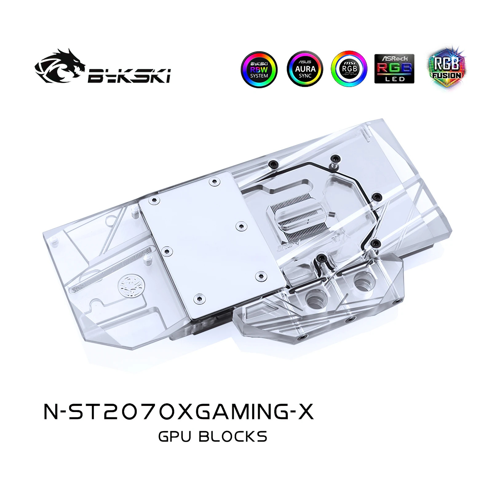 Bykski Full Cover GPU Water Cooling RGB Block for Zotac RTX 2070 8GD6 X GAMING OC N-ST2070XGAMING-X