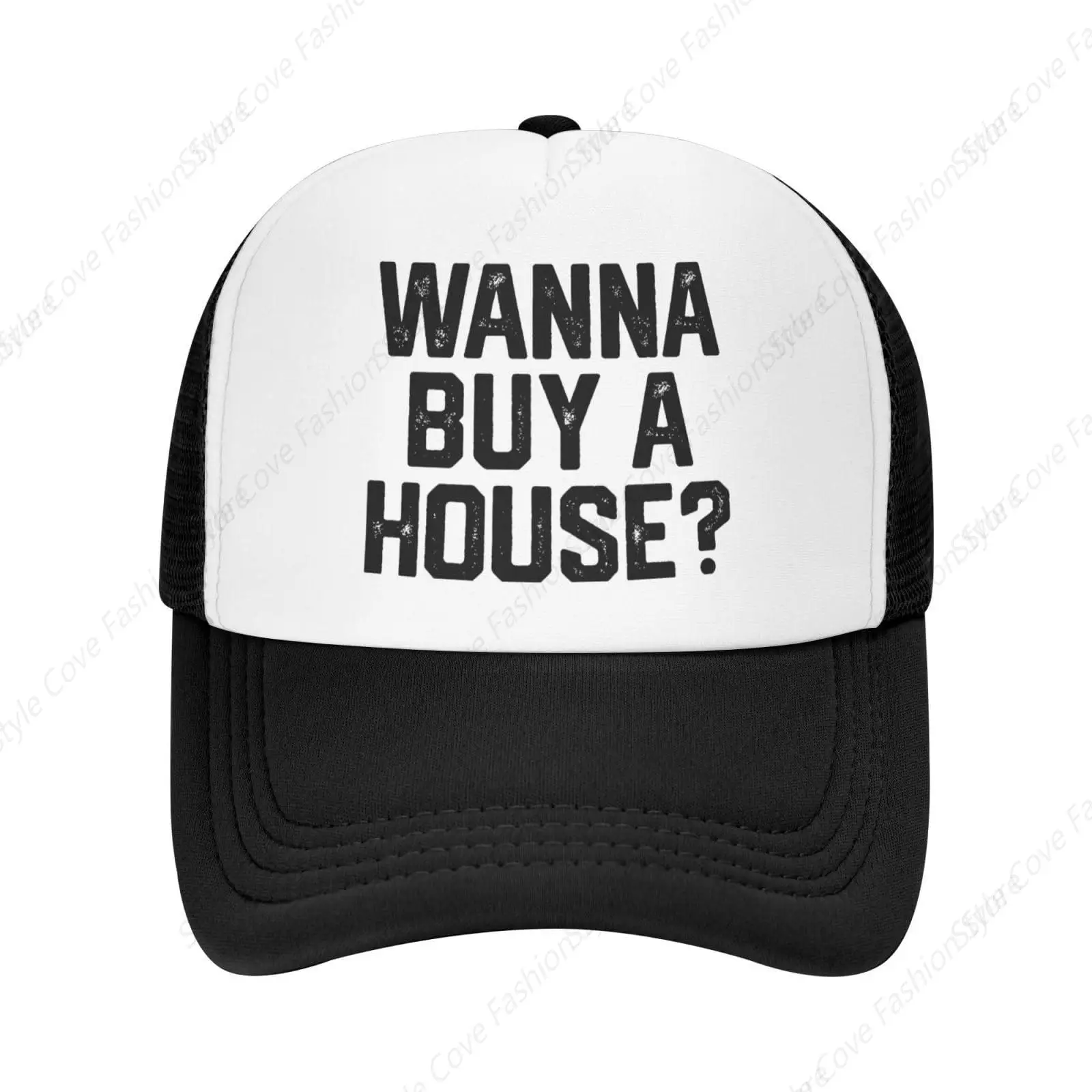 

Funny Wanna Buy A House Realtor Real Estate Gifts Fashion Baseball Hat Breathable Adult Outdoor Mesh Hat Travelling Sun Hat