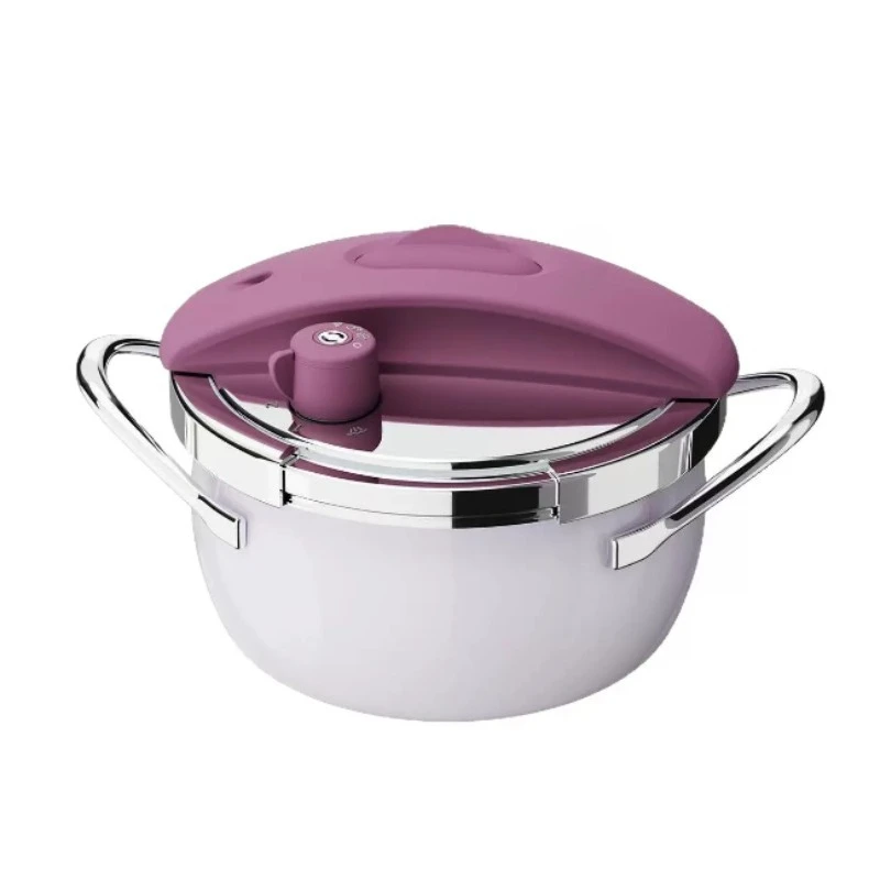 20cm 4L 304 Stainless Steel Pressure Cooker, Induction Gas Stove Top Anti-Explosion, Home Kitchen Compact