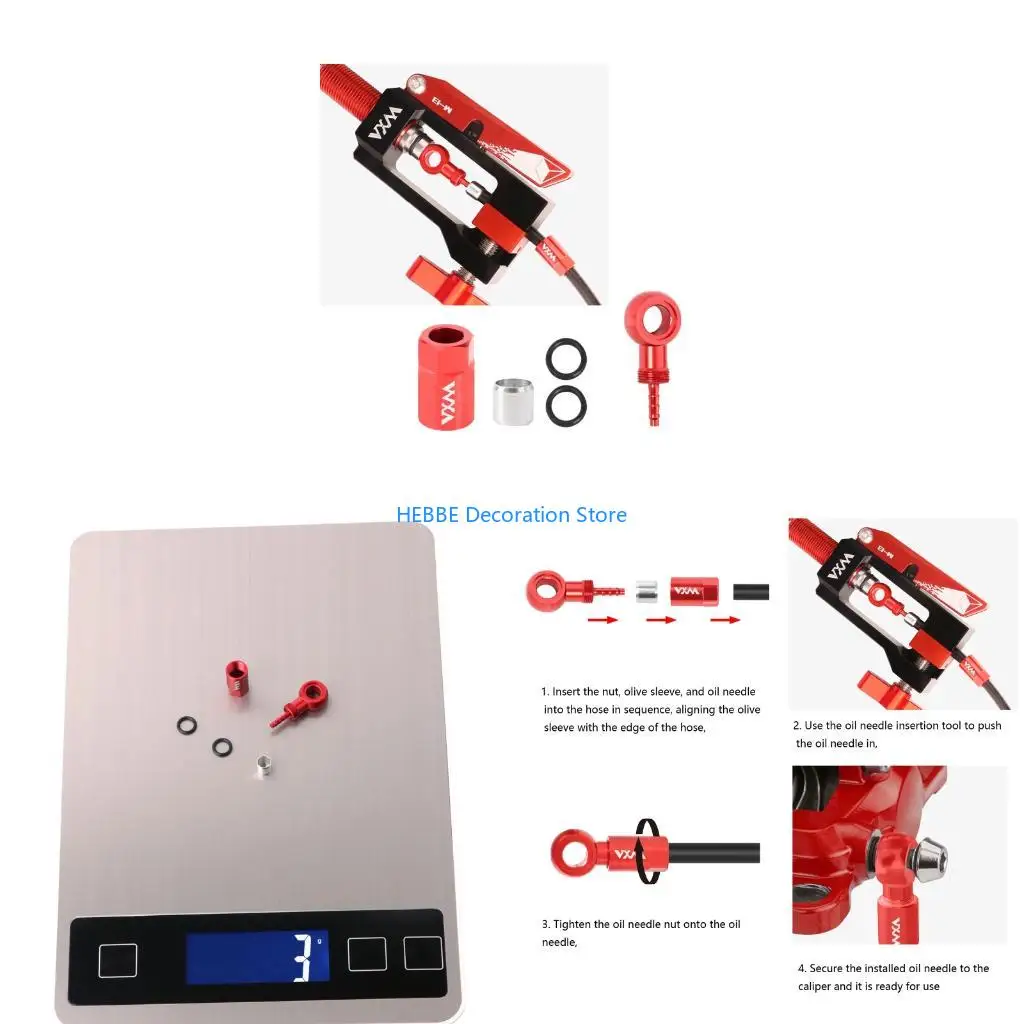 B0KC 5mm Brake Tube Adapters Connectors Set For Enhances Cycling Safety And Control
