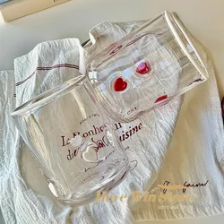 Original 3D Love Transparent Glass Cup Coffee Mug Milk Juice Couple Pair Cup Lady Office Afternoon Tea Party Drinkware Gift