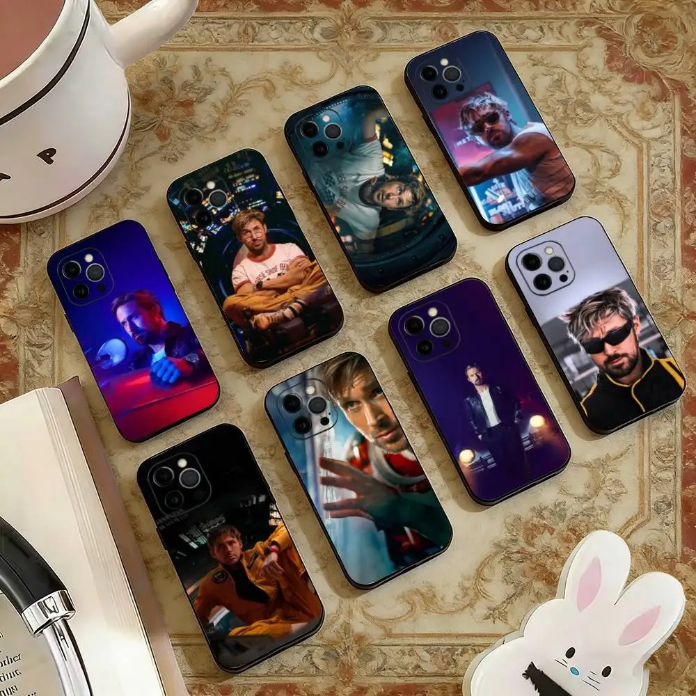 

R-Ryan Gosling Phone Case For iPhone 17, 16,15,14,13,12,11 Plus,Pro Max, Others Soft Black Cover