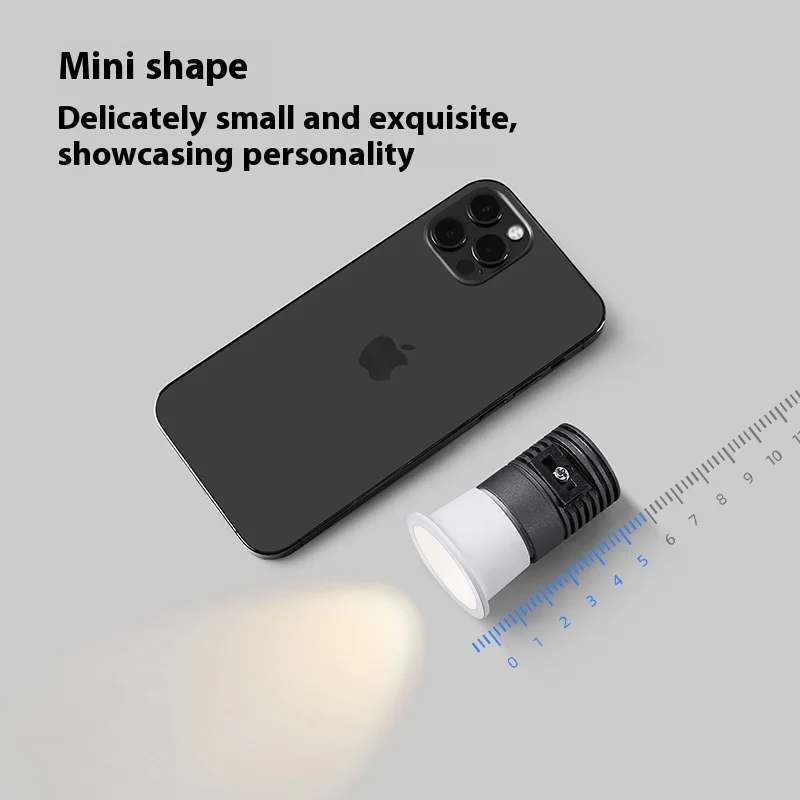 Lampu Sorot LED Mini Lubang Kecil 1W2W3W4W5W Anti Silau Dalam Ruangan Berbahan Aluminium Berkualitas Tinggi dengan Kecerahan Tinggi