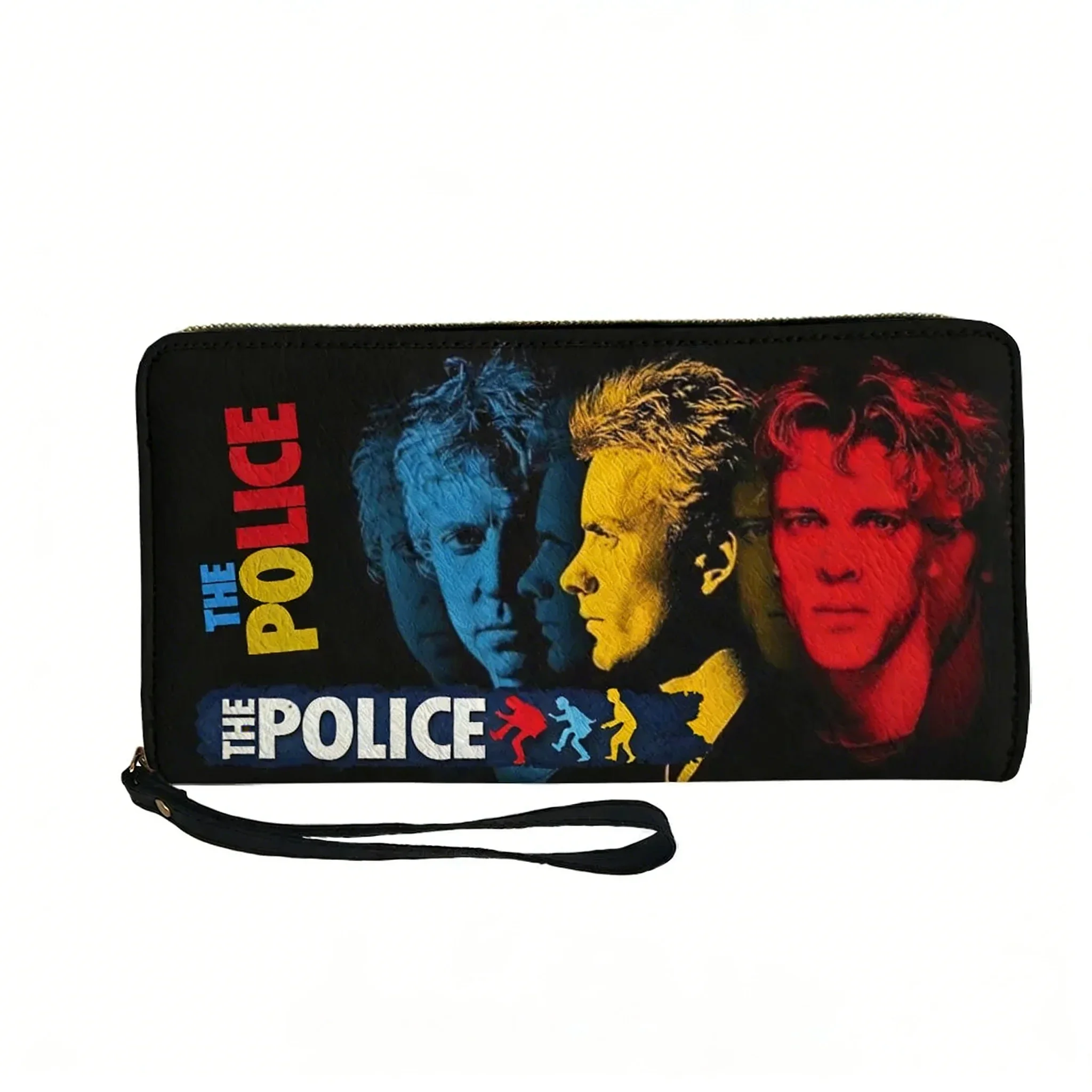 The Police Rock Band Custom Wallet Purse Vintage Men Womens Teenagers Zipper Long Wallets Double Print  Portable Wallet Gift Bag