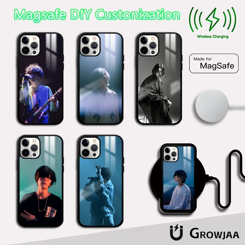 

Singer K-Kenshi Y-YonezuS Phone Case For iPhone 16 15 14 13 12 11 Pro Max Plus Mini Magsafe Mirror Wireless Magnetic Cover