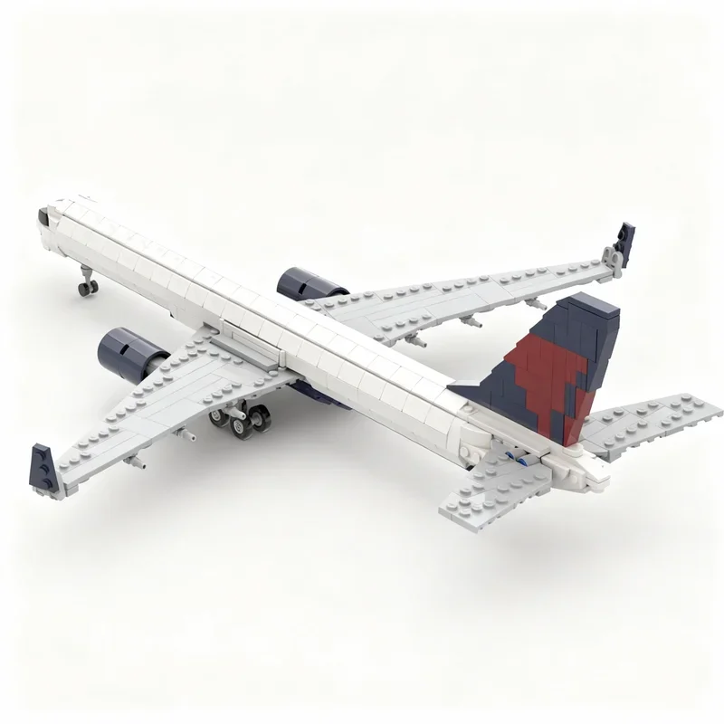 862pcs MOC Promotional Airlines Boeing Delta Livery Model Building Blocks Construction festival Gifts Idea Education Toy Brick