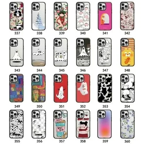 

Creative cartoon 349-360 Upgrade Acrylic Black Border Phone Case Cover for IPhone 11 12 13 14 15 16 Pro Max Case