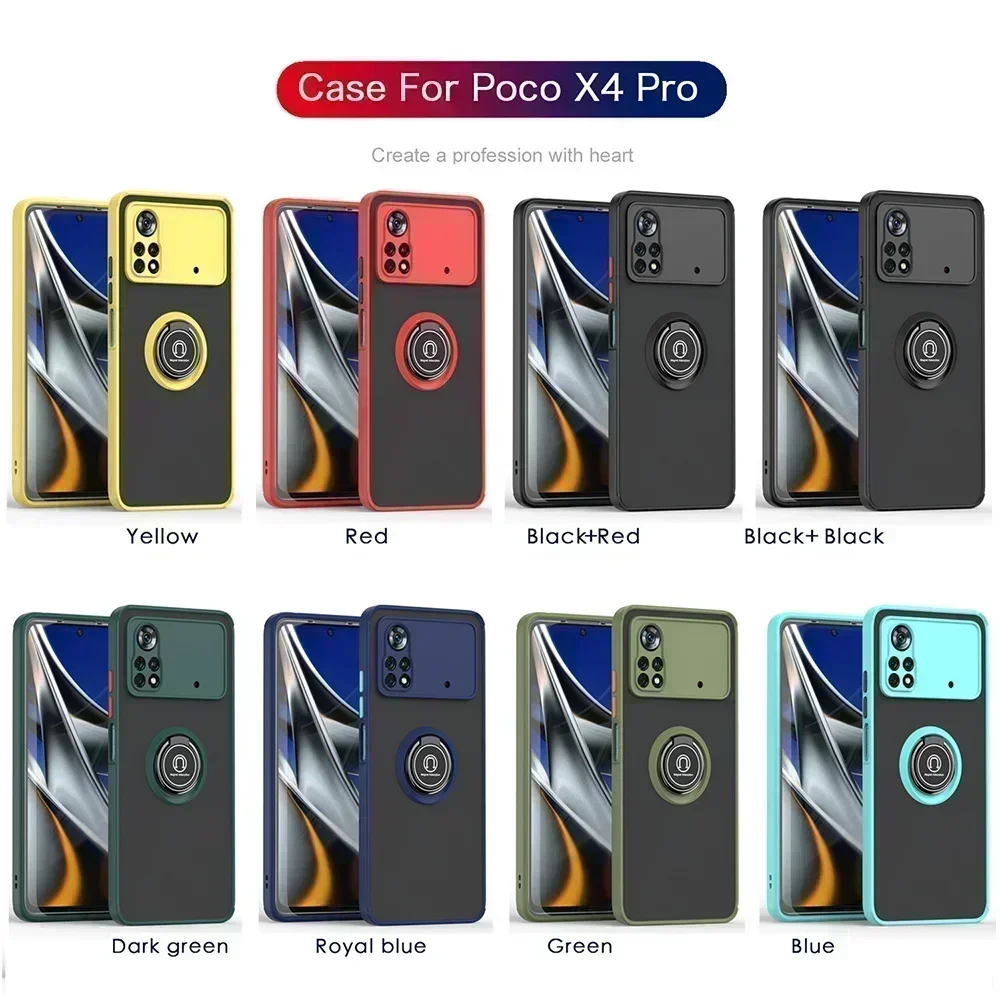 Funda de teléfono magnética a prueba de golpes para Xiaomi Poco X4 F5 Pro X5 5G X3 NFC M3 M4 Pro 4G F4 GT, funda con soporte para Poco F5 X5 Pro