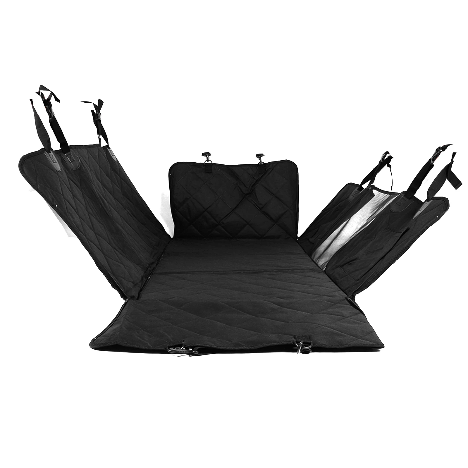 

Back Seat Extender for Dogs Hard Bottom Pet Rear Seat Protector Dogs Travel Bed Anti Scratch Supports 308lbs for Car SUV Truck