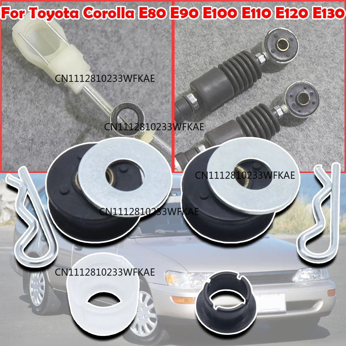 For Toyota Corolla E80 E90 E100 E110 E120/E130 Upgrade Gearbox Shift Cable Linkage Bushing Shifter Lever Selector Rod Bushing