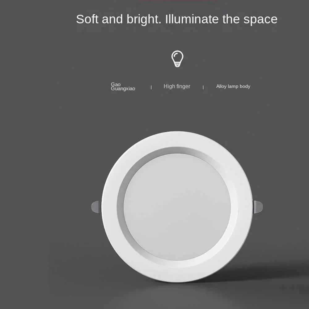Durable Recessed LED Downlight Spot Light Energy Saving Down Lights Anti glare Round Ceiling Lamp Home