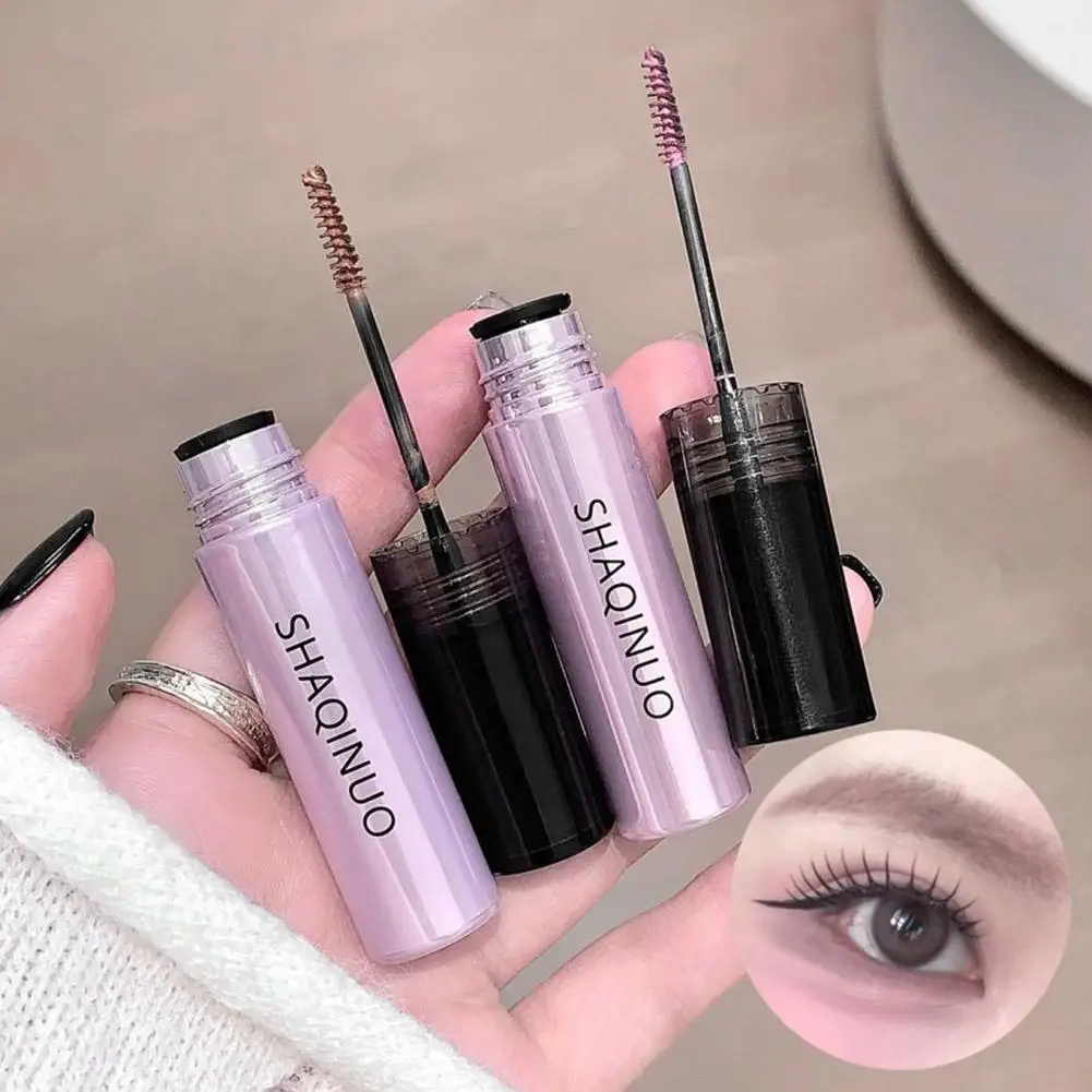 Tinted Brow Mascara Pink, Velvet Matte Waterproof Brow Gel, Korean Style Feathery Brows Makeup, Smudge-Proof Long Lasting