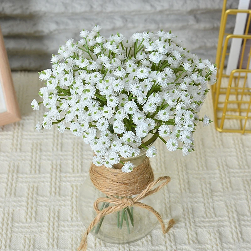 

Artificial Flowers Babysbreath Wedding Home Room Table Decor Outdoor Garden White Wreath Bridal Bouquets Pretty Photography Prop